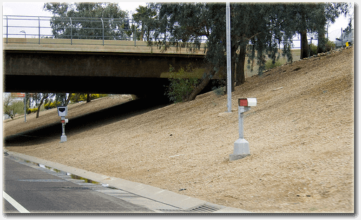 Speed camera in Phoenix before being abandoned.